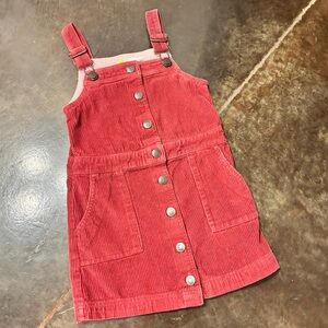 Mini Boden Kids Corduroy Pinafore Dress - Maroon